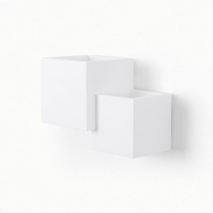 Applique da parete in gesso "Cube" - 2 x G9 | lampade da parete