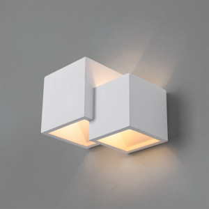 Applique da parete in gesso "Cube" - 2 x G9 | lampade da parete