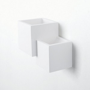 Applique da parete in gesso "Cube" - 2 x G9 | lampade da parete