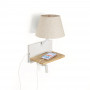 Lampada da parete "Artin" - Con faretto LED orientabile e porta USB - E27 + 3W