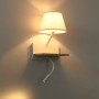 Lampada da parete "Artin" - Con faretto LED orientabile e porta USB - E27 + 3W