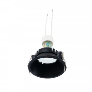 KIT Faretto da incasso fisso Ø82mm (nero) + Lampadina GU10 5,4W + Portalampada | Faretti da incasso LED