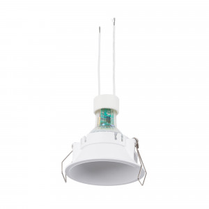 KIT Faretto da incasso fisso Ø82mm (bianco) + Lampadina GU10 5,4W + Portalampada | faretti da incasso LED