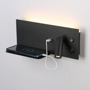 Lampada da lettura con porta USB "Kerta" (destra) - Doppia illuminazione - 3W+7W