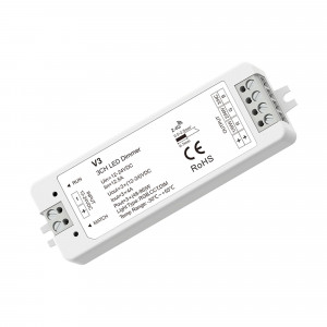 Controller monocolore / CCT / RGB 12-24V DC - 3 canali - 4A/canale - RF 2,4GHz - Skydance