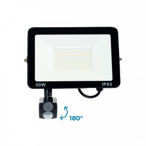 Faro LED esterno con sensore di movimento PIR - 50W - IP65 - 6000K | fari led esterno