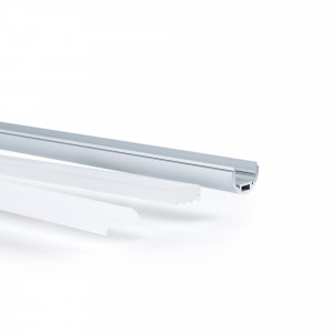 Profilo in alluminio per striscia LED ≤ 13 mm - Superficie - ø 28 mm - 2 metri