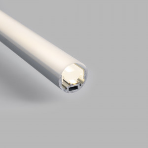 Profilo in alluminio per striscia LED ≤ 13 mm - Superficie - ø 28 mm - 2 metri