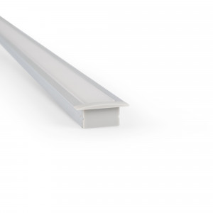 Profilo in alluminio da incasso per striscia LED ≤ 15 mm - 18,5x12 mm - 2 metri