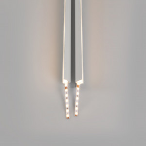 Profilo angolare in alluminio - Doppia striscia LED - 38,7x39 mm - 2 metri