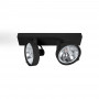 Doppio faretto da soffitto orientabile "IRIS" + 2 lampadine AR111 GU10