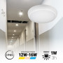 Plafoniera LED a tenuta stagna / Luce di emergenza - CCT - Potenza regolabile 12W-16W - Ø31cm - IP65