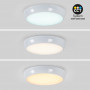 Plafoniera LED a tenuta stagna / Luce di emergenza - CCT - Potenza regolabile 12W-16W - Ø31cm - IP65