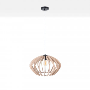 Lampada a sospensione in legno "Pili" - Ø 48cm - 1 x E27