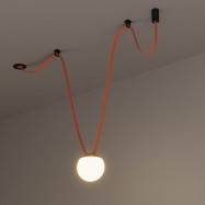 Lampada configurabile "Axia" - KIT lampada a sfera 12W + nastro elettrico tessile + accessori