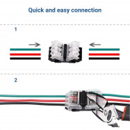 Connettore rapido dritto per 3 fili - 0,34~0,54 mm² - 300V / 9A