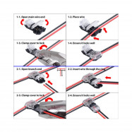 Connettore rapido T per 2 fili - 0,34~0,78 mm² - 300V / 9A