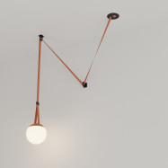 Lampada configurabile "Axia 1" - KIT lampada a sfera 12W + nastro elettrico tessile + accessori