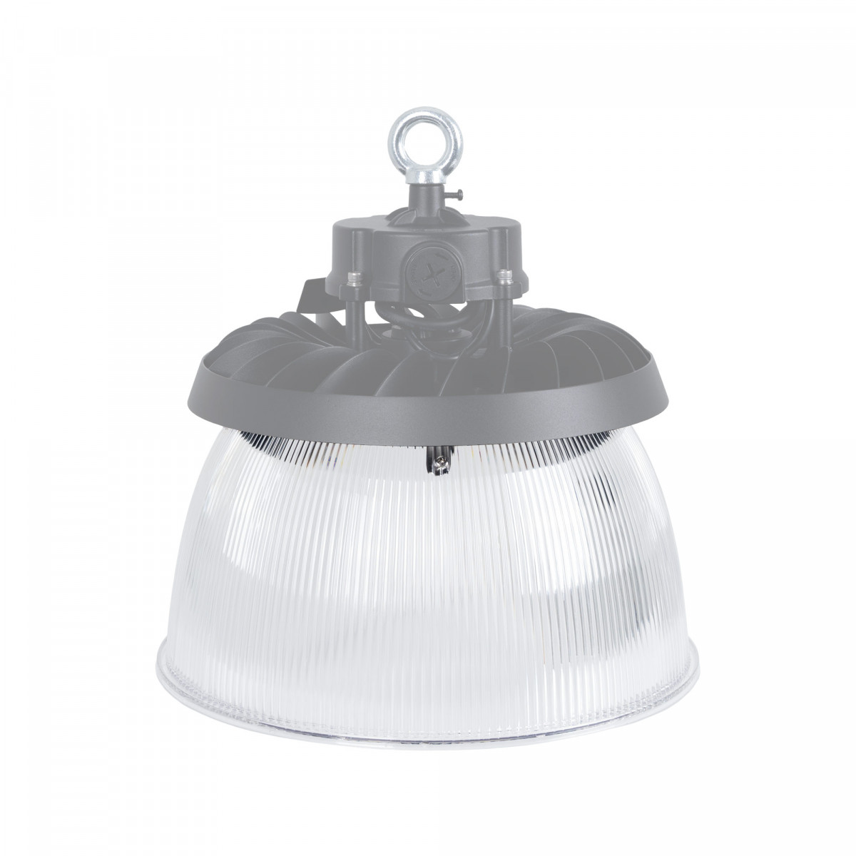 Diffusore di luce in policarbonato per cappa industriale a LED B8155-150 - angolo di 90°