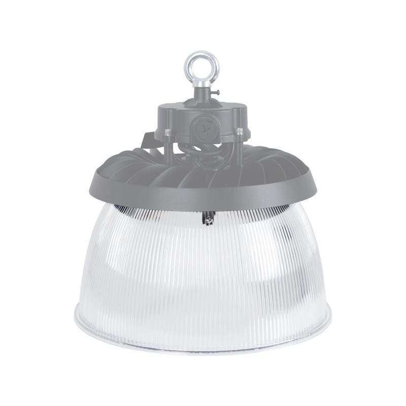 Diffusore di luce in policarbonato per cappa industriale a LED B8155-150 - angolo di 90°