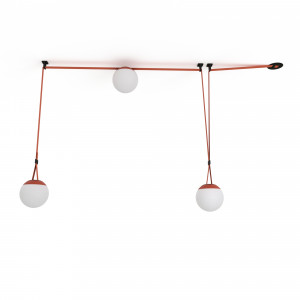 Lampada configurabile "Axia 6" - KIT 3 lampade a sfera 12W + nastro elettrico tessile + accessori