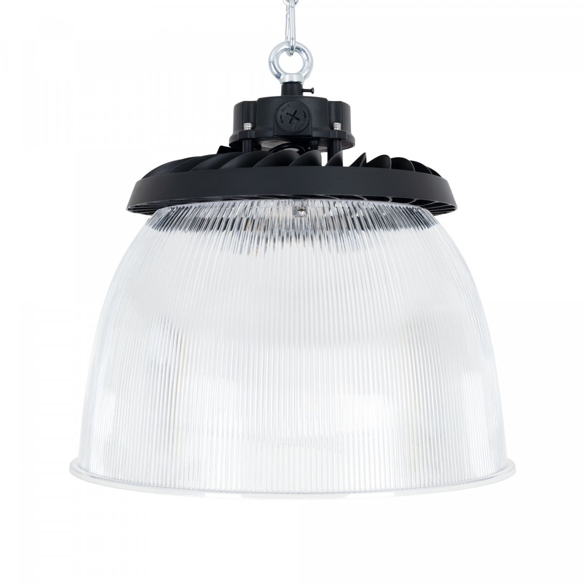 Diffusore di luce in policarbonato per cappa LED industriale B8155-200 - angolo 90