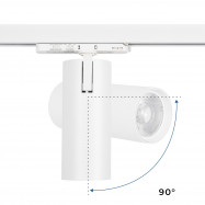 Faretto LED a binario trifase - Potenza regolabile: 30W/ 34W/ 38W - CCT - CRI 90