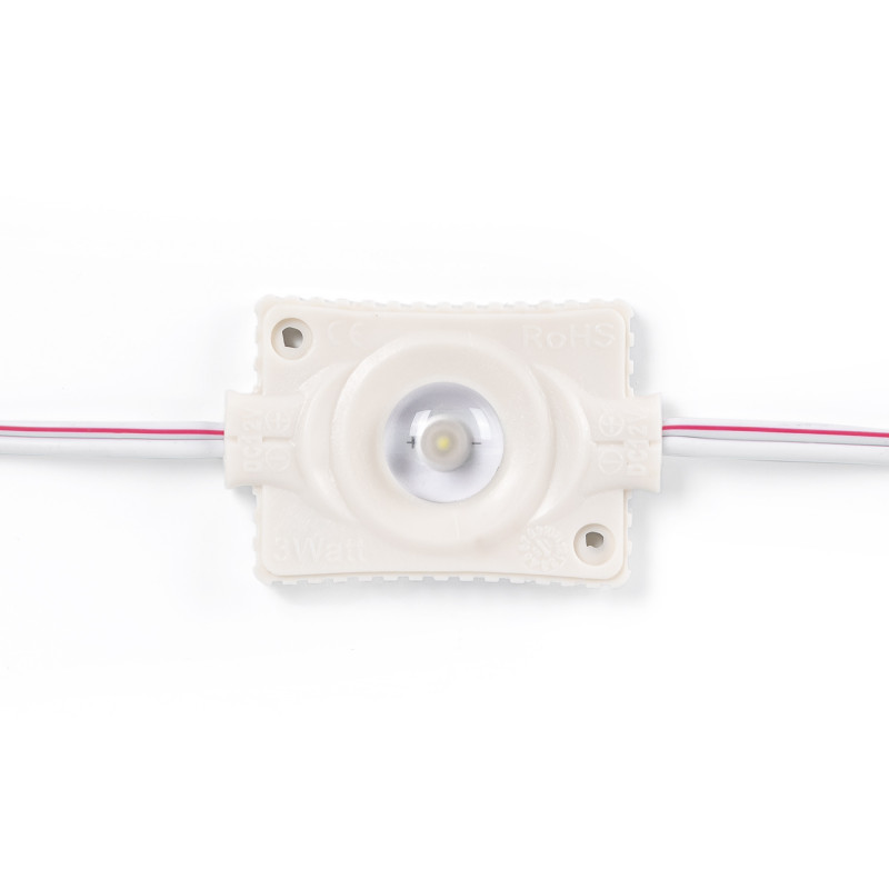 Moduli LED monocolore per insegne luminose - 3W - 12V - IP65 - 160º.