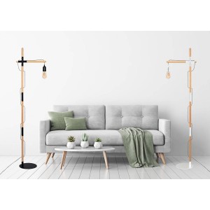 Houten vloerlamp "NATURAL WOOD".