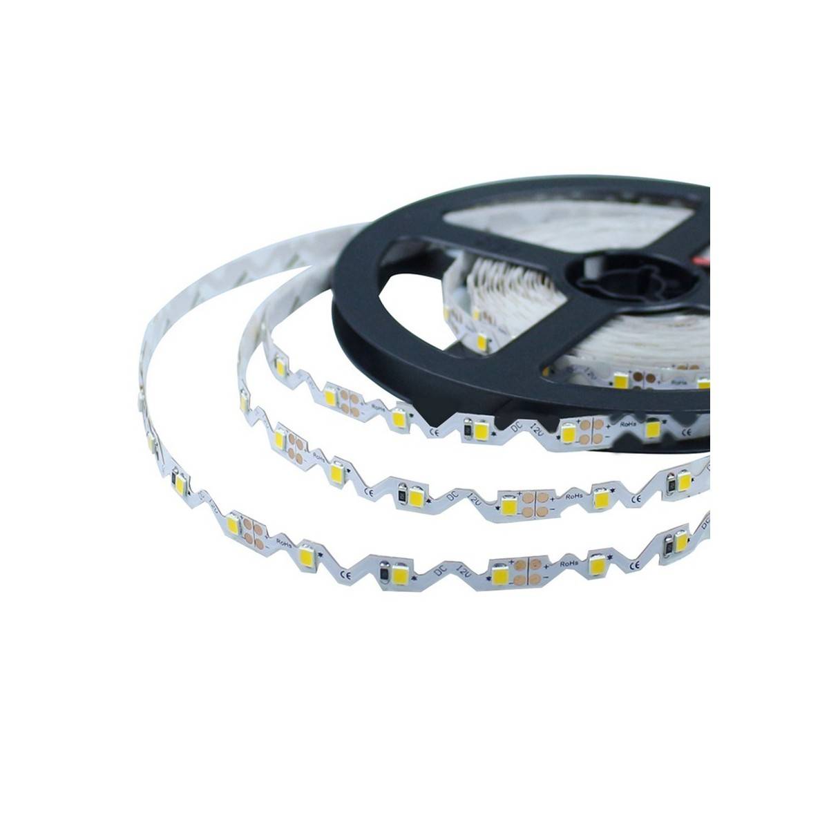 LED Strip 12V-DC 36W 6mm Zig Zag IP20 (SMD2835 60ch/m) Rol 5 meter