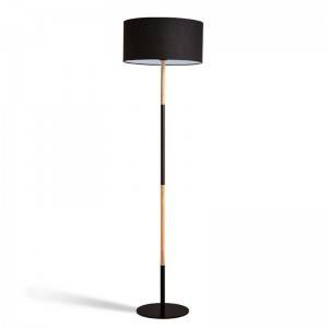 Houten vloerlamp met zwarte of witte kap "CLASS".