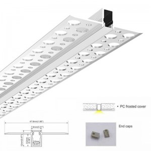 Aluminium profielen voor gipskartonplaat/gipsintegratie 7,8X12 (2m)