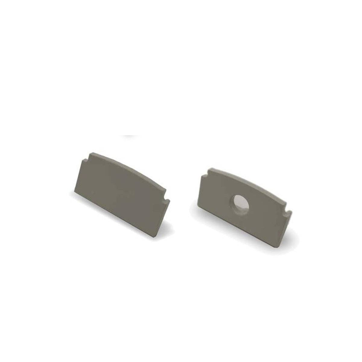 Eindkap voor aluminium inbouwprofiel 22x13mm