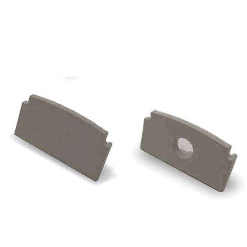 Eindkap voor aluminium inbouwprofiel 22x13mm