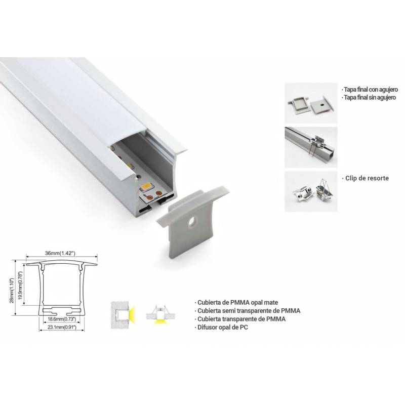 Aluminium profiel voor LED strip