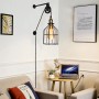 Clockwell" Industrieel/Vintage Cage wandlamp met fitting