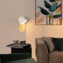 LED-slaapkamerwandlamp "KOPPEN" 6W 2700K Wit en houten draaiend