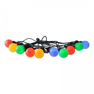 LED slinger met zwarte kabel 10 Veelkleurige LED lampjes - 8 meter