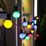 LED slinger met zwarte kabel 10 Veelkleurige LED lampjes - 8 meter