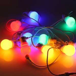 Veelkleurige LED slinger wit draad 10 LED lampjes - 8 meter