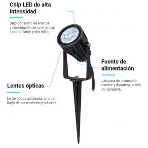 6W RGB+CCT LED tuinspot met spike : Mi Light