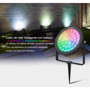 LED tuinspot met spike 15W RGB+CCT RF/WiFi bediening | Mi Light | FUTC03