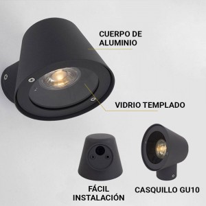 LED wandlamp voor buiten "ALBA" LED wandlamp GU10 inbegrepen