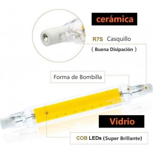 Lamp R7S 118mm 1200lm COB 12W Chip