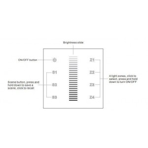 DALI TOUCH Aanraakschakelaar 12-24V-DC (4 zones)