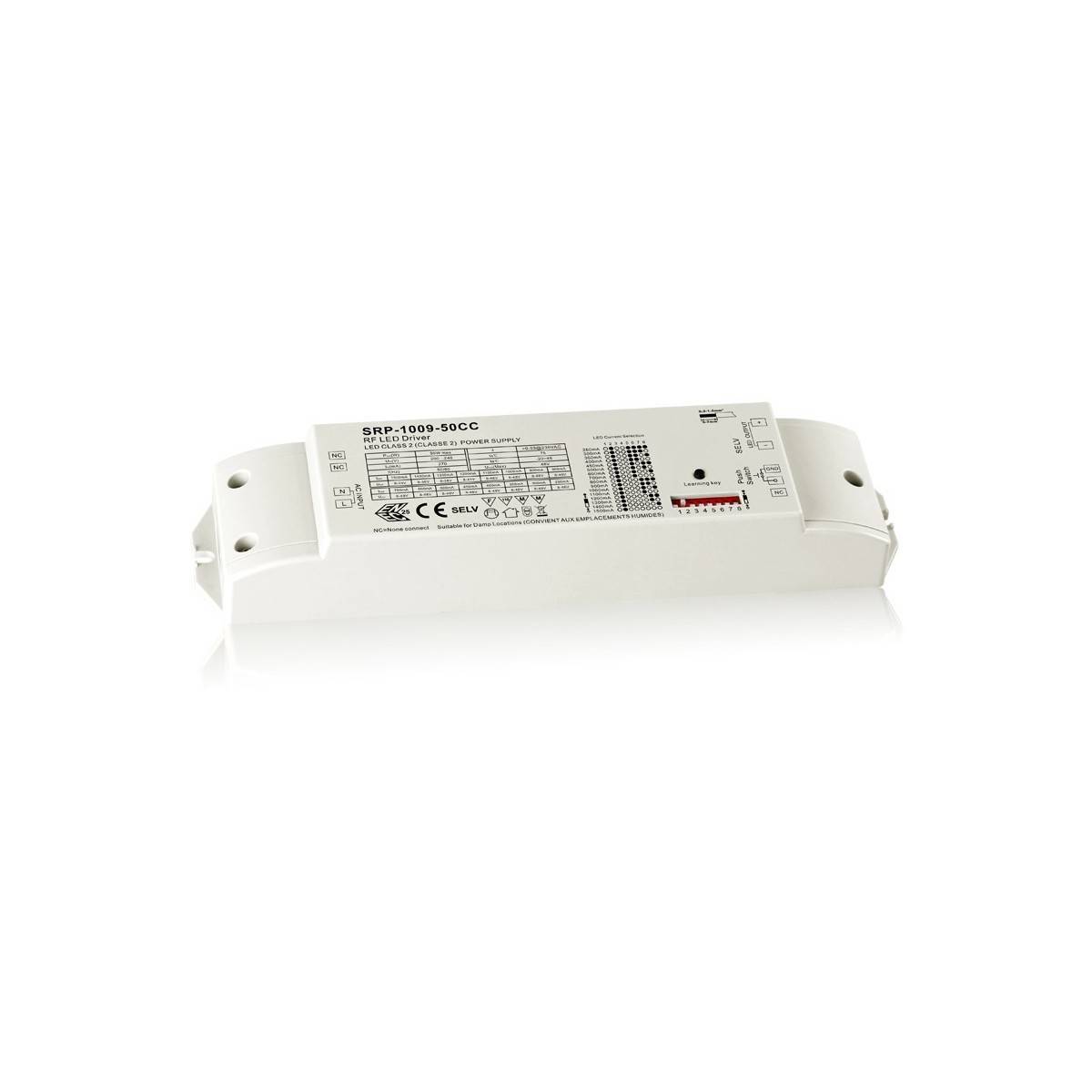 LED Driver Dimbaar RF Push CC 50W 250-1500ma - Perfect RF - Sunricher