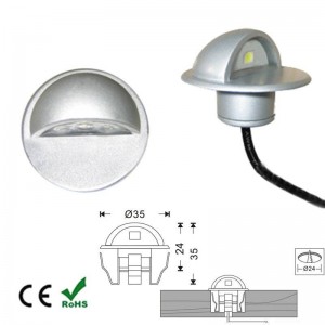 IP67 LED inbouw zwaailamp 12V-DC 0,4W