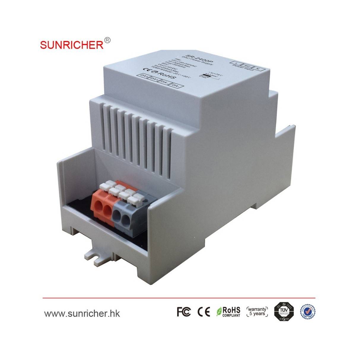 Sunricher Regelaar voor DALI 16V-DC 100-240V/AC 250mA