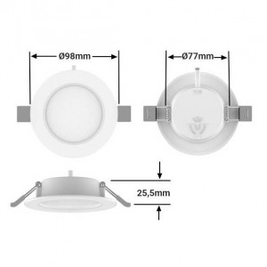 Afmetingen LED Downlights