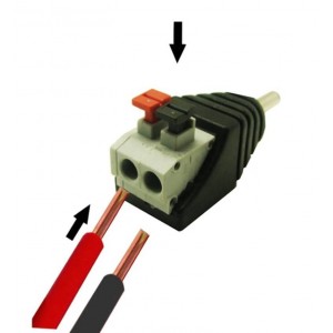 RCA mannelijke jack connector voor snelle aansluiting van LED-strip